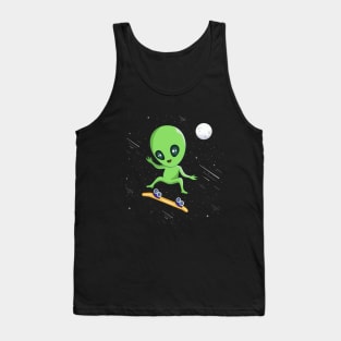 Alien Skateboard UFO Tank Top